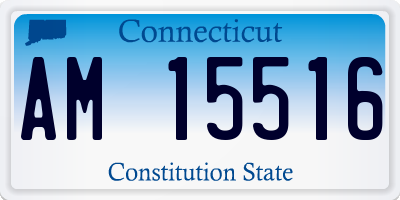 CT license plate AM15516
