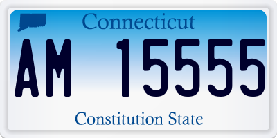 CT license plate AM15555