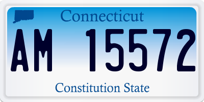 CT license plate AM15572