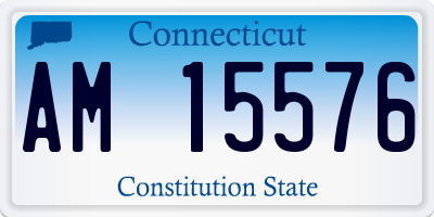 CT license plate AM15576