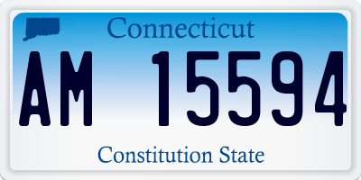 CT license plate AM15594