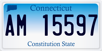 CT license plate AM15597