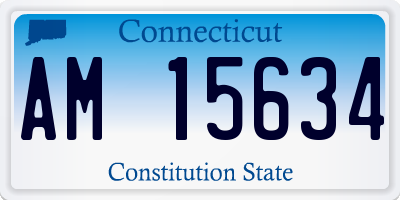 CT license plate AM15634
