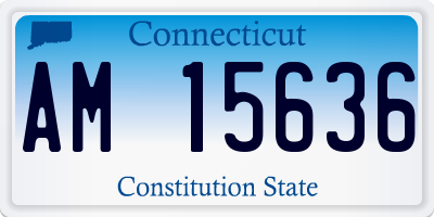 CT license plate AM15636