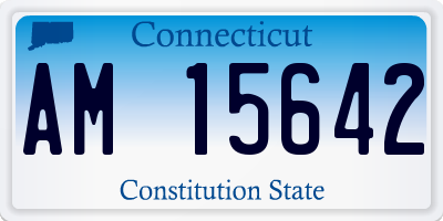 CT license plate AM15642