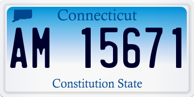 CT license plate AM15671