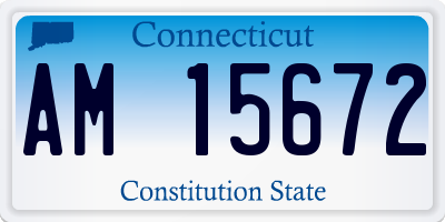 CT license plate AM15672