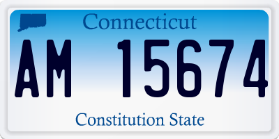 CT license plate AM15674