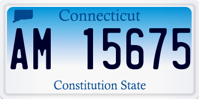 CT license plate AM15675