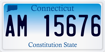 CT license plate AM15676