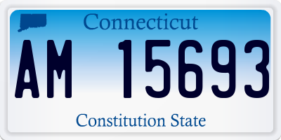 CT license plate AM15693