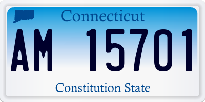 CT license plate AM15701