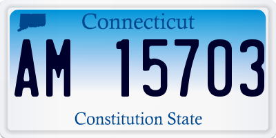 CT license plate AM15703