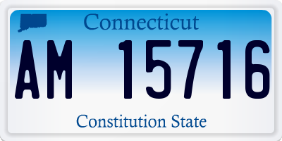 CT license plate AM15716
