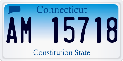 CT license plate AM15718