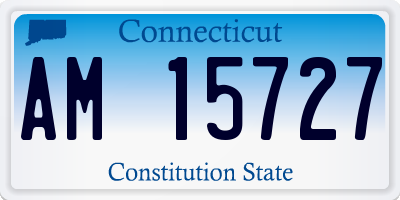 CT license plate AM15727