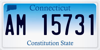 CT license plate AM15731