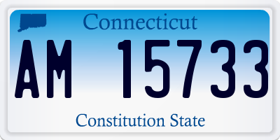CT license plate AM15733