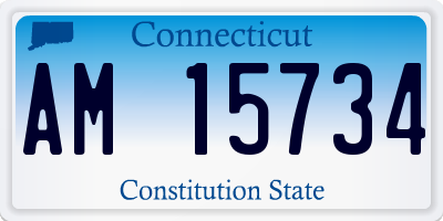 CT license plate AM15734