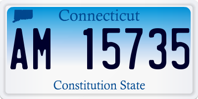 CT license plate AM15735