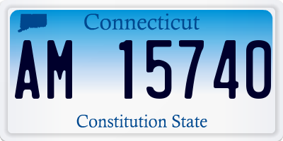 CT license plate AM15740