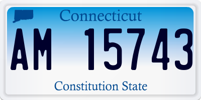 CT license plate AM15743