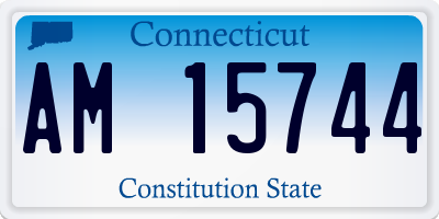 CT license plate AM15744