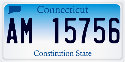 CT license plate AM15756