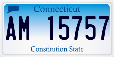 CT license plate AM15757