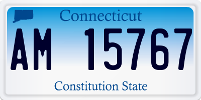 CT license plate AM15767