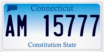 CT license plate AM15777