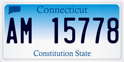 CT license plate AM15778