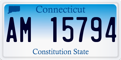 CT license plate AM15794