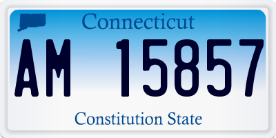 CT license plate AM15857