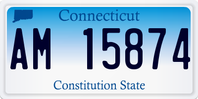 CT license plate AM15874