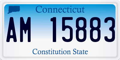 CT license plate AM15883