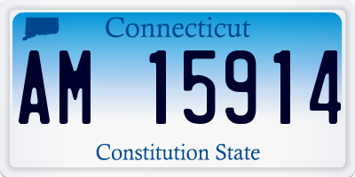 CT license plate AM15914