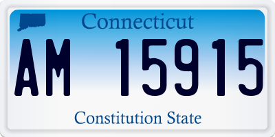 CT license plate AM15915