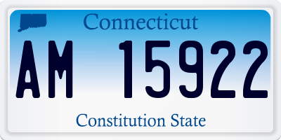CT license plate AM15922