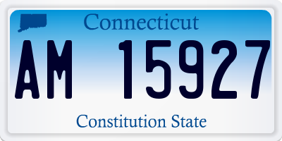 CT license plate AM15927