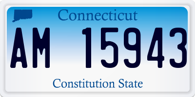 CT license plate AM15943