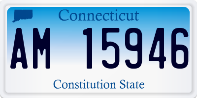 CT license plate AM15946