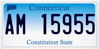 CT license plate AM15955