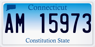 CT license plate AM15973