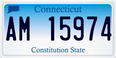 CT license plate AM15974