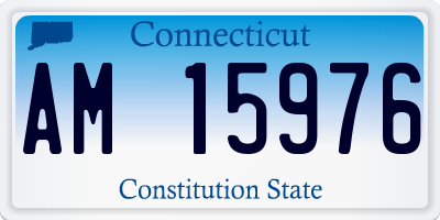 CT license plate AM15976