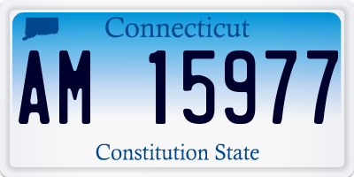 CT license plate AM15977