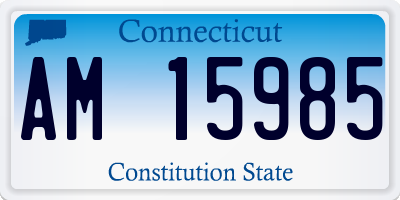 CT license plate AM15985