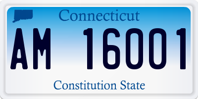 CT license plate AM16001