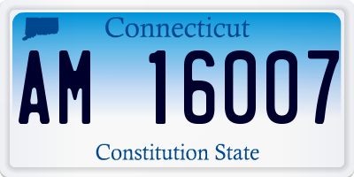 CT license plate AM16007